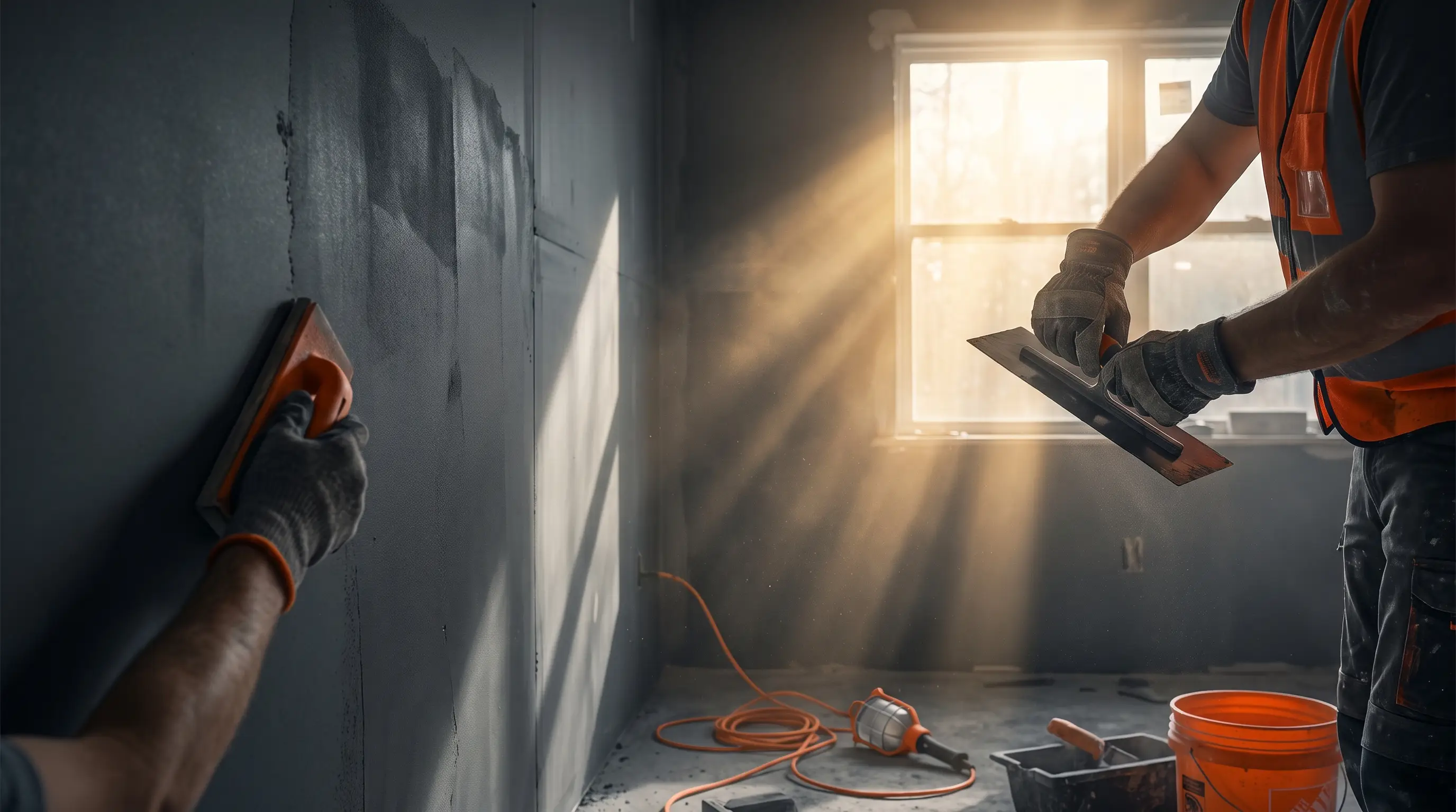 Crew working on a construction project